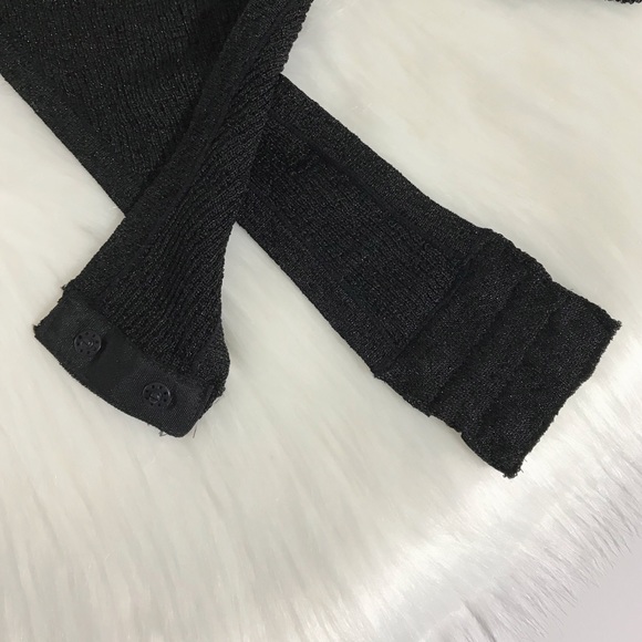 ✨HP✨ VS Plunge Ribbed Shimmer Bodysuit Teddy XS Black - Picture 7 of 10